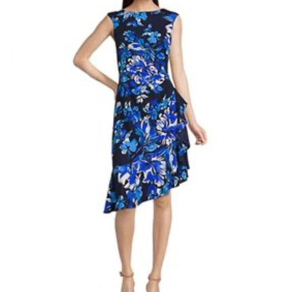ELIZA J Women's Boat Neck Cascade Ruffle Sheath Dress - NWOT - Size 4
